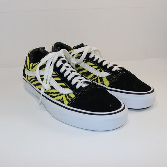 Vans Old Skool Yellow Black Zebra Print Men’s Size 8 - Picture 1 of 7
